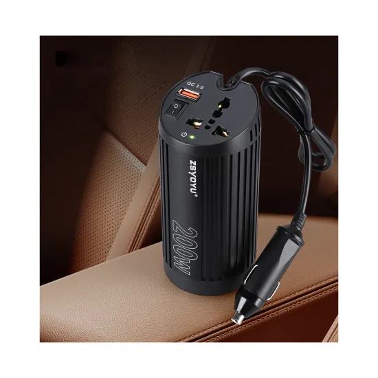 Wholesales With Switch Car Inverter 12V 220V Car Usb 18W Qc3.0 200 Watt Car Power Inverter
