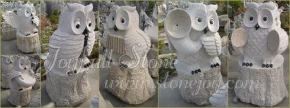 Stone Material Owl Sculpture, Garden owl