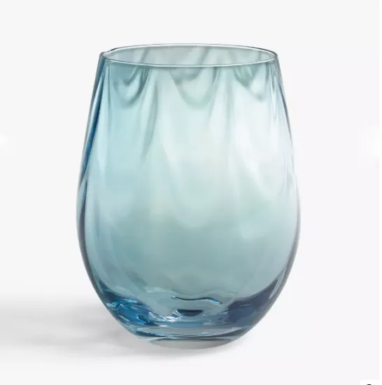600ml Waterwave Glass Tumblers Stemless Wine Glasses