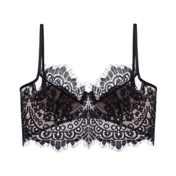 Stylish Women's Lingerie: Explore Sexy Eyelash Lace Bras with Steel Rings and U-Shaped Back Design