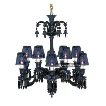 Black Baccarat Crystal Chandeliers