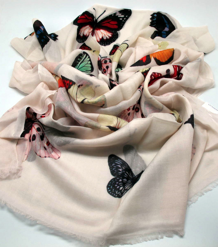 Printed Wool Scarf Yf 2013 909