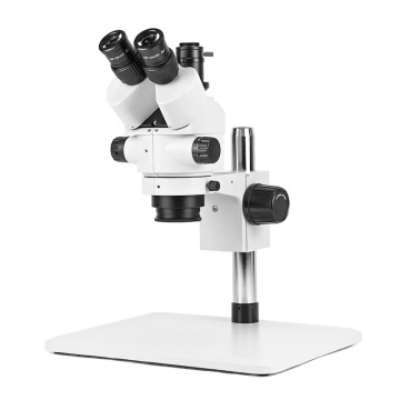 Greenough optische zoom trinoculaire stereo microscoop NZM0745T-L1 0.7X-4.5X met een groot werkstadium