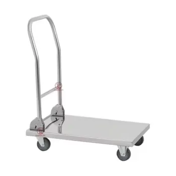 304 400kg Waterproof Stainless Steel Folding Platform Trolley