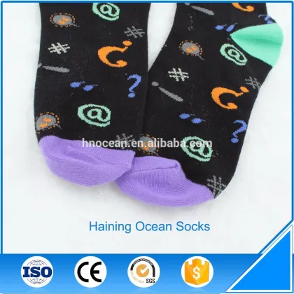 Special punctuation flower jacquard men socks