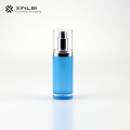 Blue cosmetics container acrylic lotion cylinder bottle