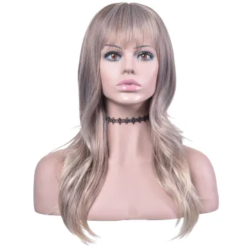 Aishili wholesale heat resistant synthetic fiber long straight frontal wigs synthetic hair wigs for women
