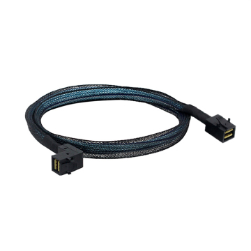 90 Degree SFF 8643 to SFF 8643 12Gbps HD Mini-SAS Cable