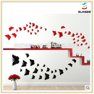1-10mm special designer high quality polished butterfly shaped aluminum mirror sheet stickers