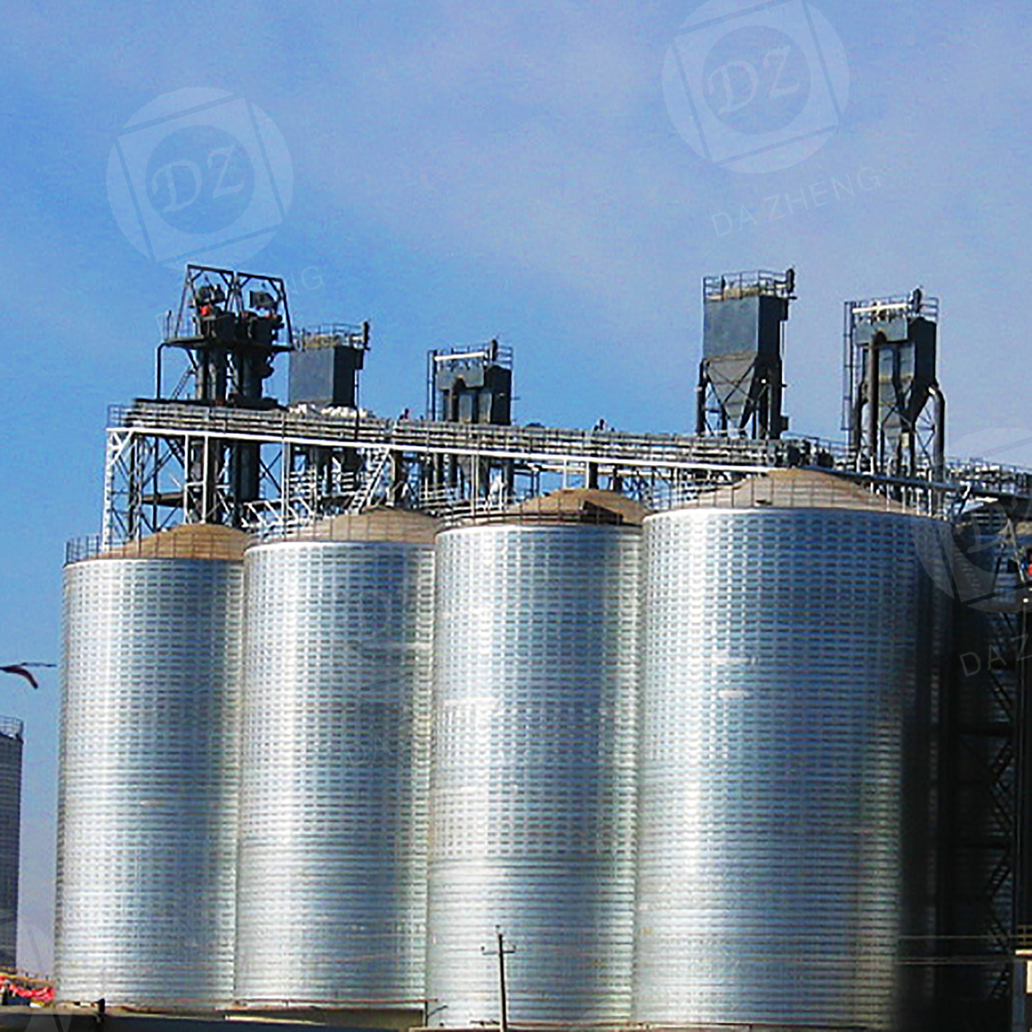 Coastal thermal power plant fly ash silo
