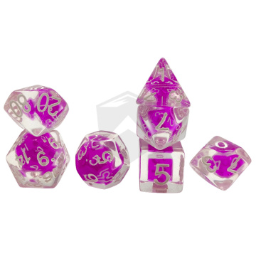 ชุดลูกเต๋าแกนของเหลวของเหลวที่จัดส่งเร็ว - การออกแบบใหม่ DND Polygonal RPG Dungeon Dungeon Boardboard Game