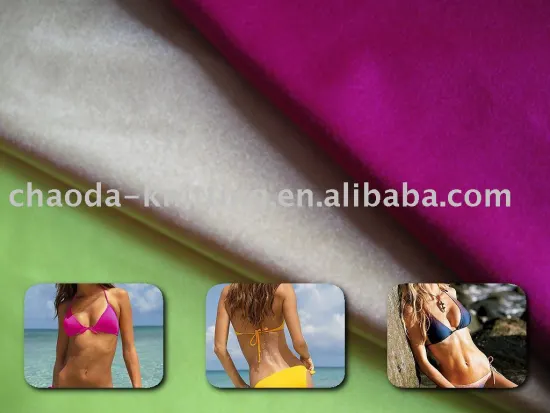 warp knitting/knitted fabric/nylon spandex swimwear fabric