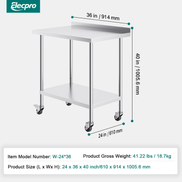 stainless steel prep table Commercial Stainless Steel Kitchen Work Table Manufactory