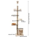 Custom Made Modern Large Indoor Wooden Cat Tree Tower Multi Tier Playground Sleeping Nest Durable Construction Wholesale