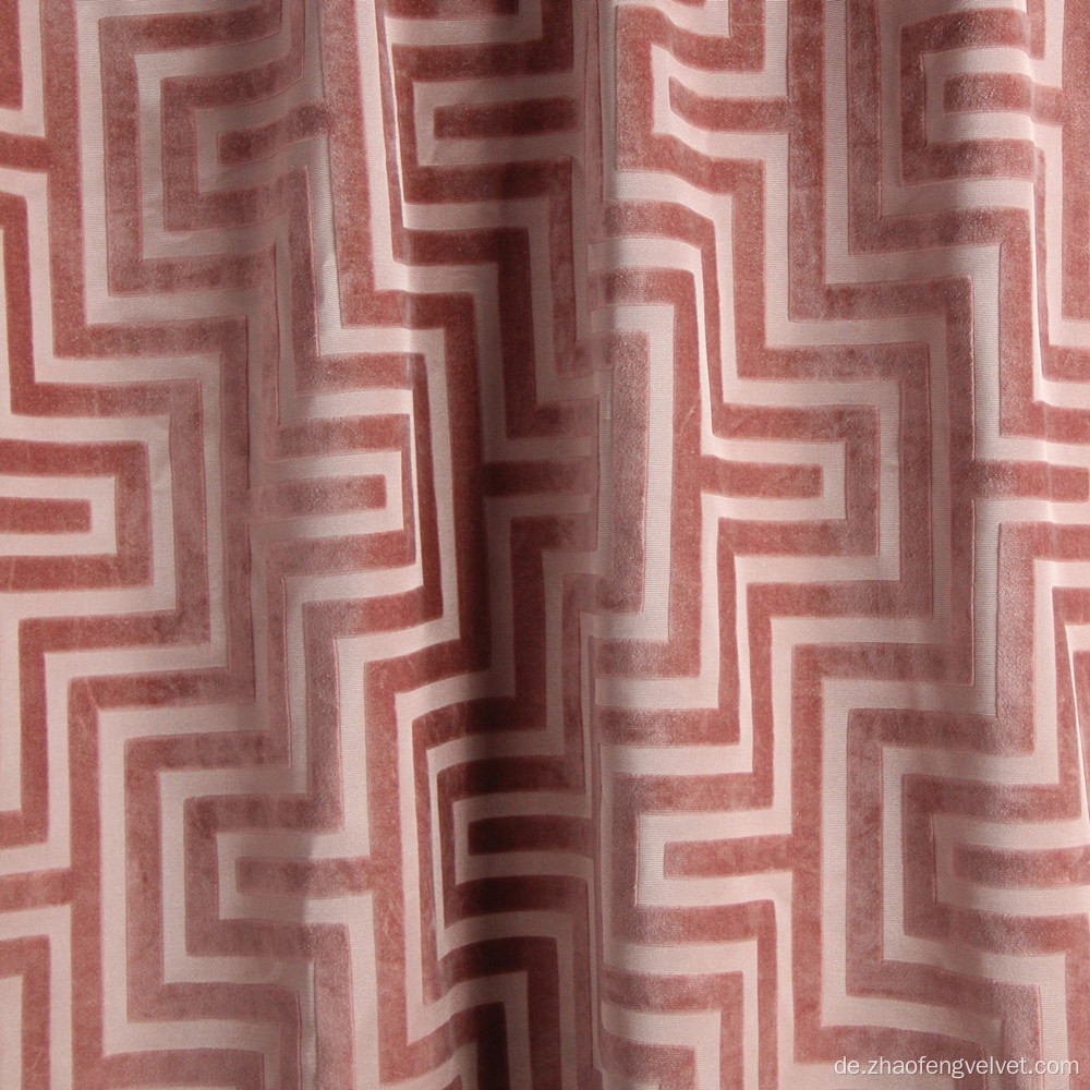 100% Polyester gefärbt Matt Jacquard Velvet Kissengewebe