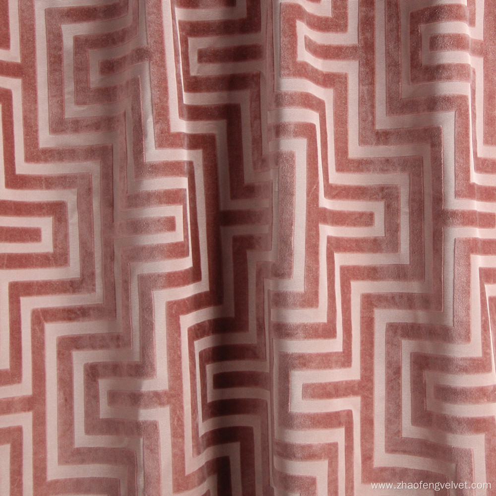100% Polyester Shining Or Non-shining Jacquard Velvet Fabric