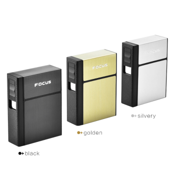 YH035A Electronic USB rechargeable Metal cigarette case with detachable lighter,Ignition with electric heating wire