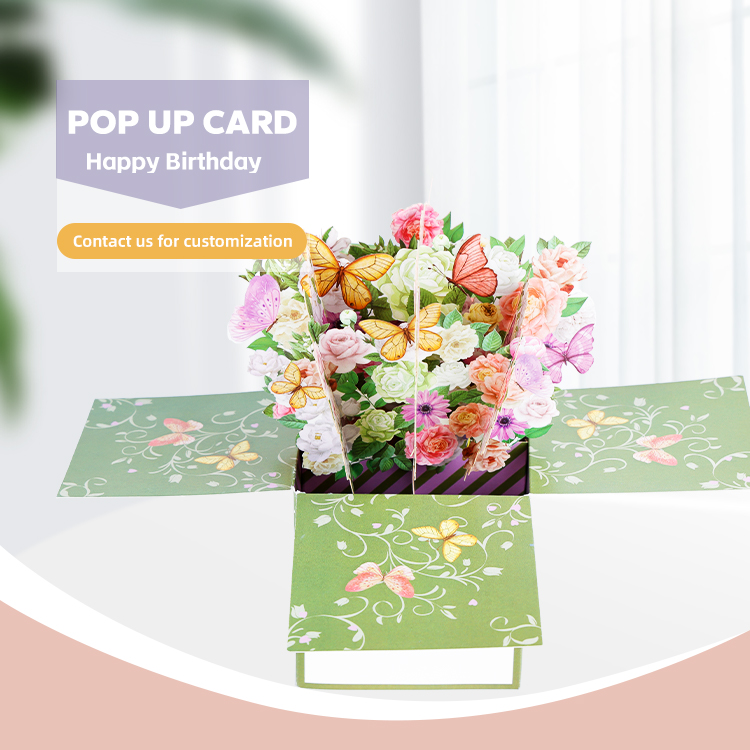 Greeting Card with 3D Flowers