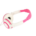 Casque d&#39;écoute filaire rose pliable