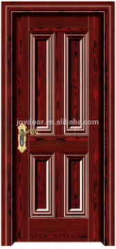 popular surface design red color steel wooden interior door cheap door