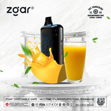 Δημοφιλής μίας χρήσης Vape 5000puffs E τσιγάρου δερμάτινο κουτί