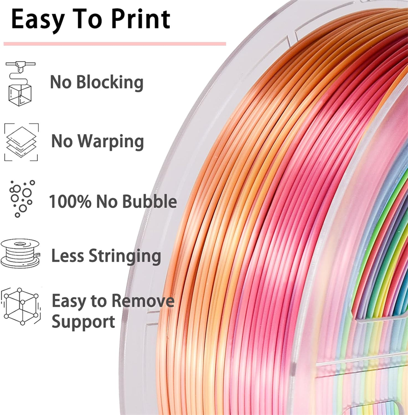 Shiny Silk Rainbow PLA