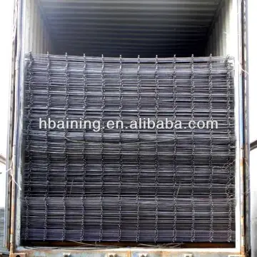Black welded wire fence mesh panel