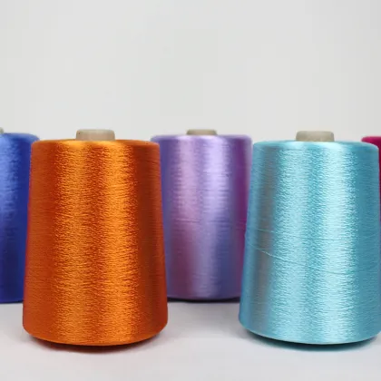  Bright Color 300D/60F 100% Viscose Rayon Filament Tube Yarn 