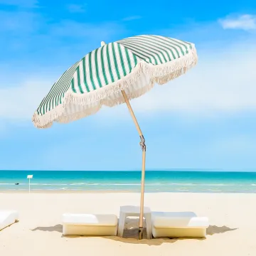 Customized Bohemian Fringe Beach Umbrella with Tassel