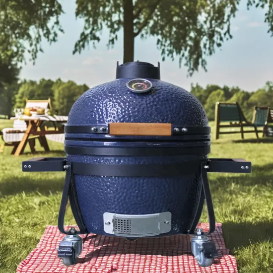 Auplex Manufacturer 14" Ceramic Kamado BBQ Grill Smoker for Portable Outdoor Cooking