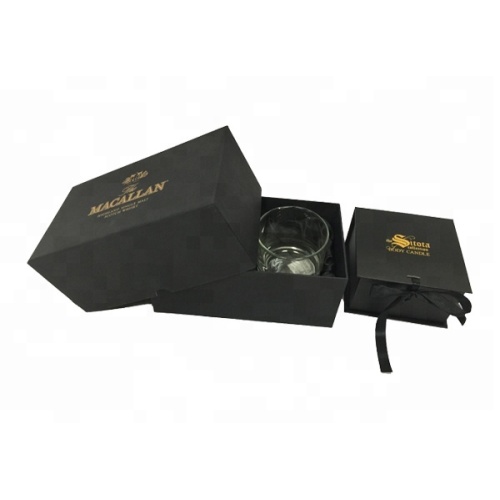 Custom logo black luxury decorative cardboard cosmetic box