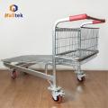 Warehouse logistics metal platform hand trolley