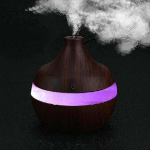 7 Color Changing 300ml Wood Grain Ultrasonic Humidifier