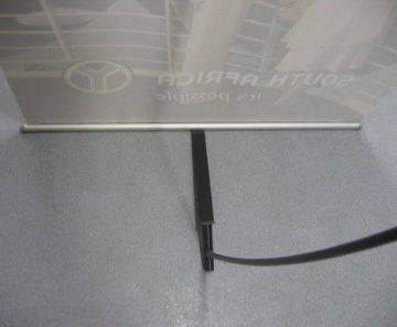 Portable Retractable 150gpvc Roll Up Aluminium Alloy L - Banner Stand For Display