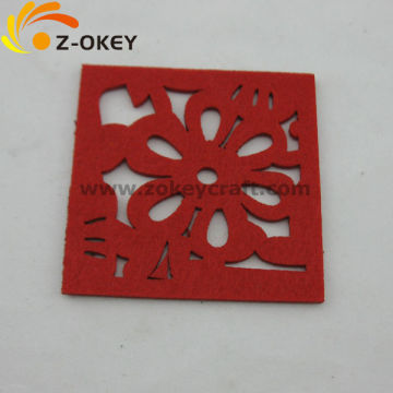 Square shape felt coasters set laser cut