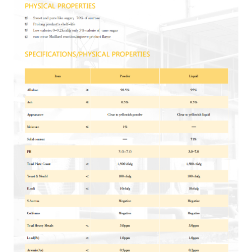 ingredientes alimentares D-alulose D-psicose xarope para venda