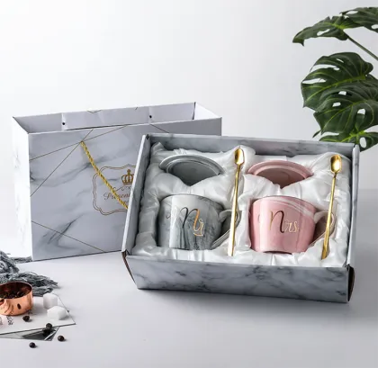 Popular Ceramic Marble Flamingo Cup Set - Mr & Mrs Mugs for Couples