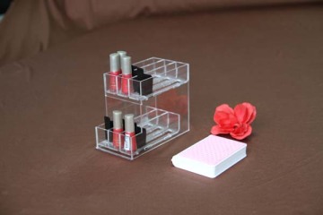 Plastic nailpolish spring shelf for display