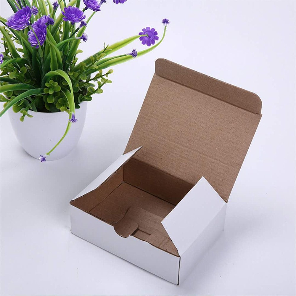 white cardboard box