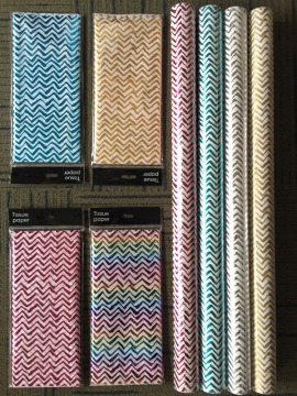 Hot stamping wave patten wrapping paper rolls