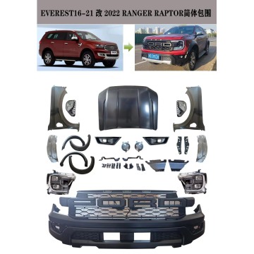 16-21 Everest actualizado al kit de carrocería T9 Ranger Raptor para accesorios 4x4
