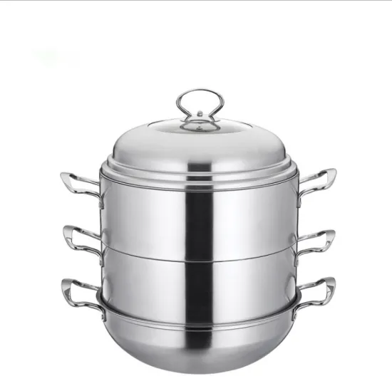 33 CM Stainless Steel Steamer Pot With Cover