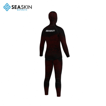 Seaskin 5mm Neoprene OEM Custom Camo Open Cell Wetsuits Fish Hunting Men Diving Wetsuit