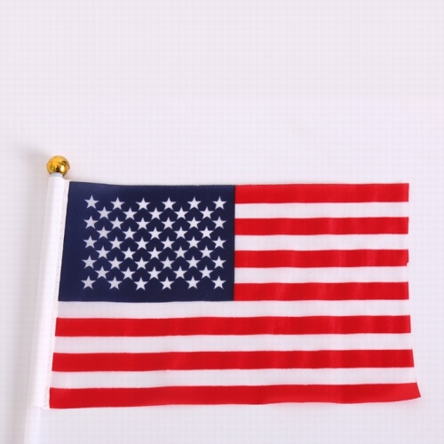 Custom 100% Polyester USA Hand Flag