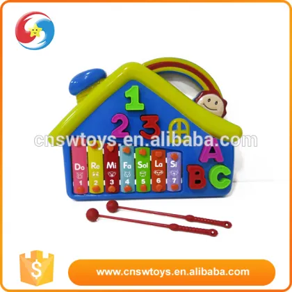 Kids electronic educational toys plastic musical instrument 7 keys music electric organ
