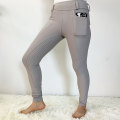 Taille haute siège en silicone féminine legging d&#39;équitation