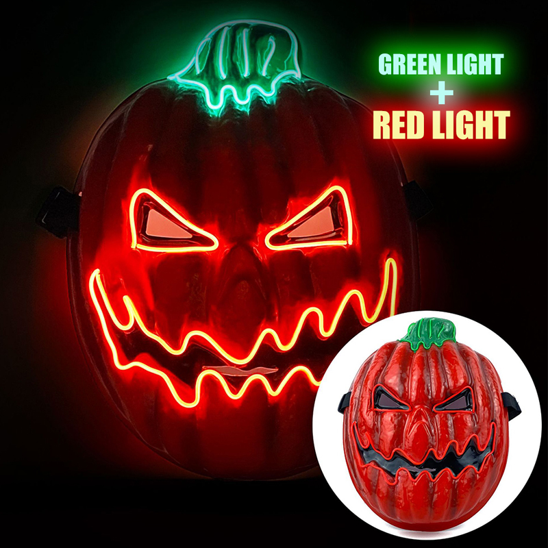 Scary Glowing Jack O Lantern Face Mask