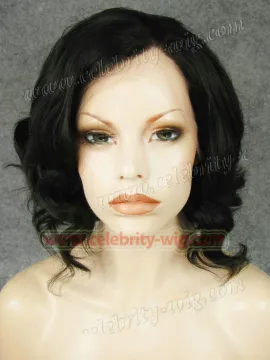Natural Black Elegant Wavy Synthetic Lace Front Wig