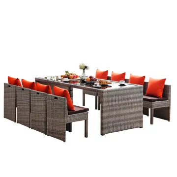 Outdoor Open-air Rattan Garden Table And Chair Combination