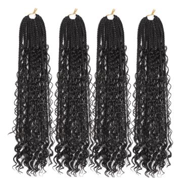 14/18Inch Boho Goddess Box Braids Crochet Hair Box Braid Crochet Hippie locs Bohemian Crochet Hair Extension
